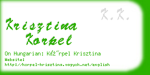 krisztina korpel business card